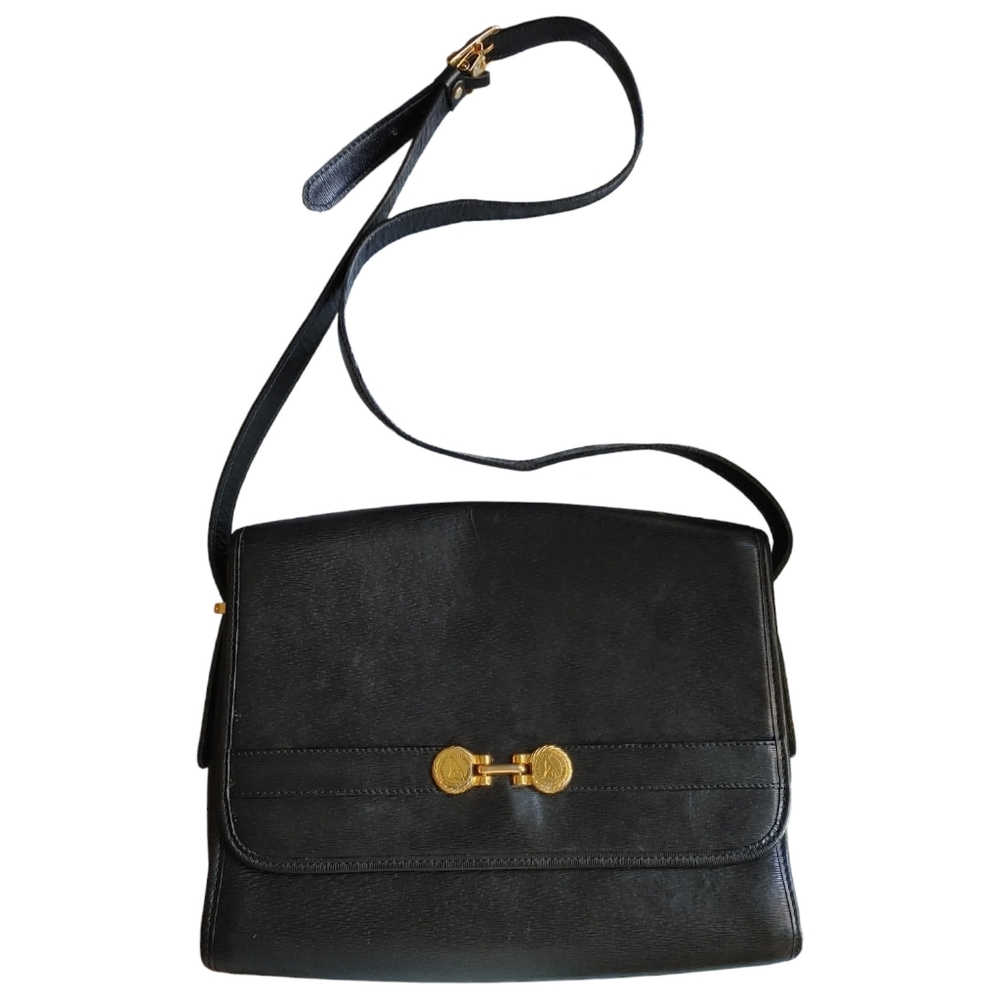3/$25 Vintage Francois Marot Black Leather Shoulder Bag